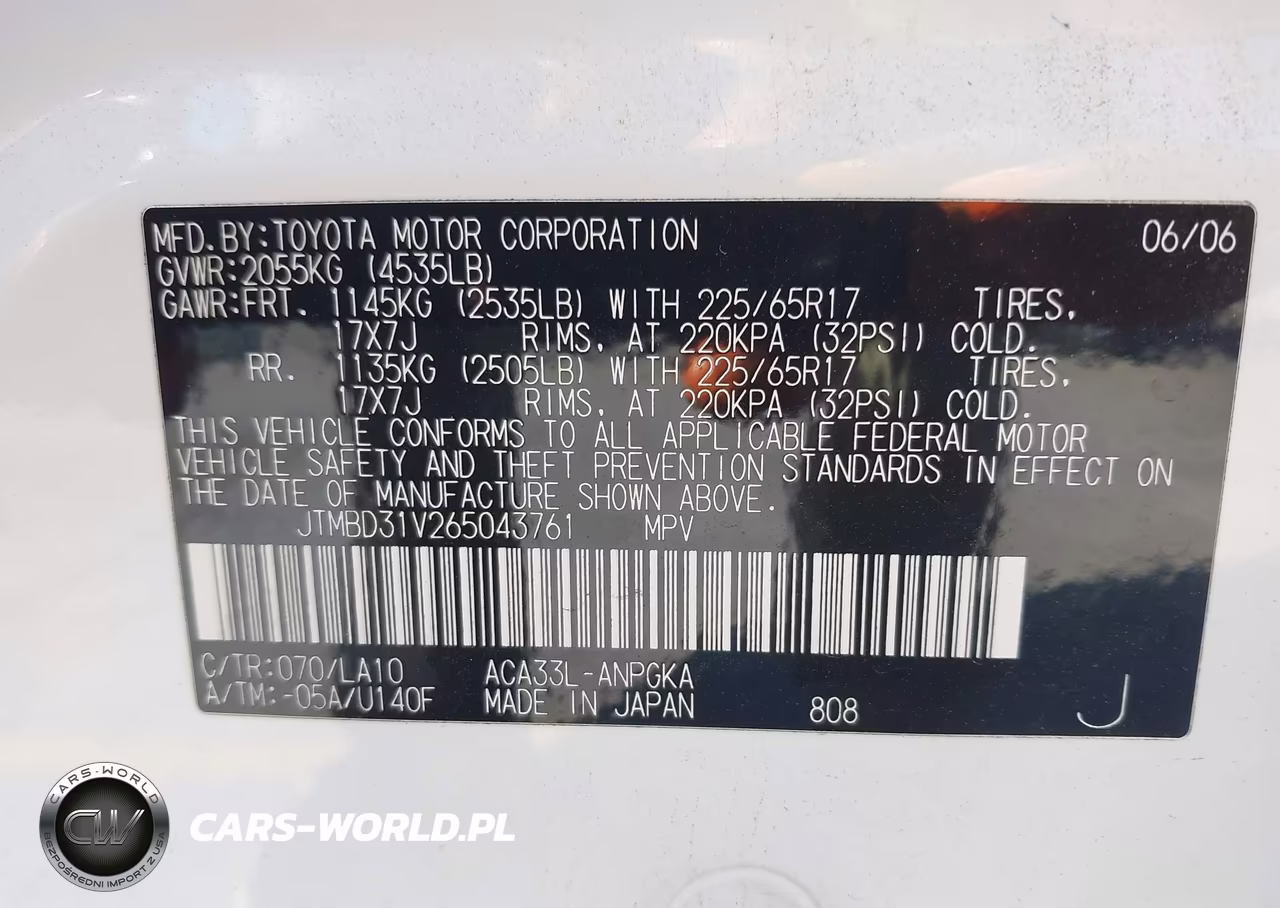 2006 Toyota Rav4 Limited VIN:JTMBD31V265043761 - 9