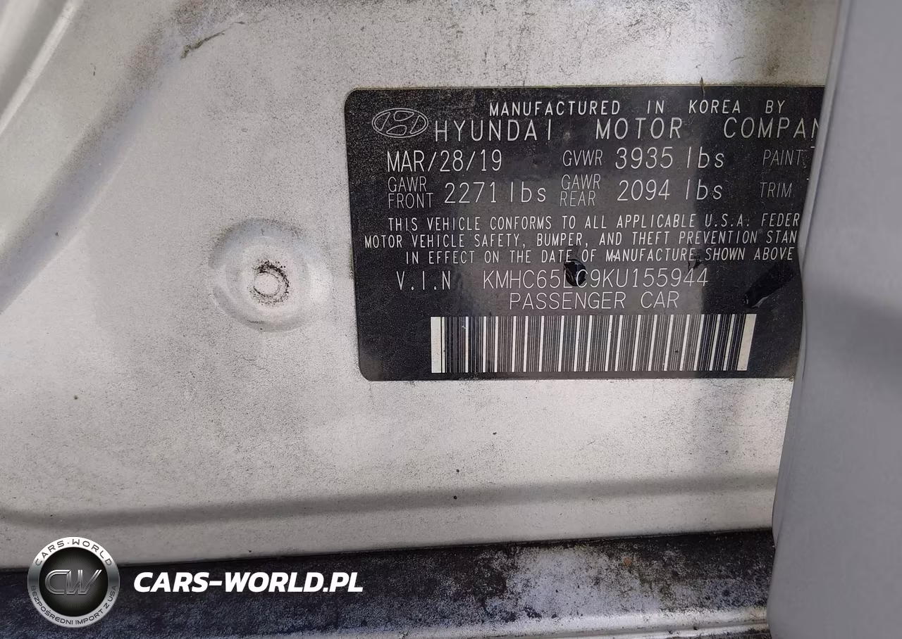 2019 Hyundai Ioniq Hybrid Blue VIN:KMHC65LC9KU155944 - 9