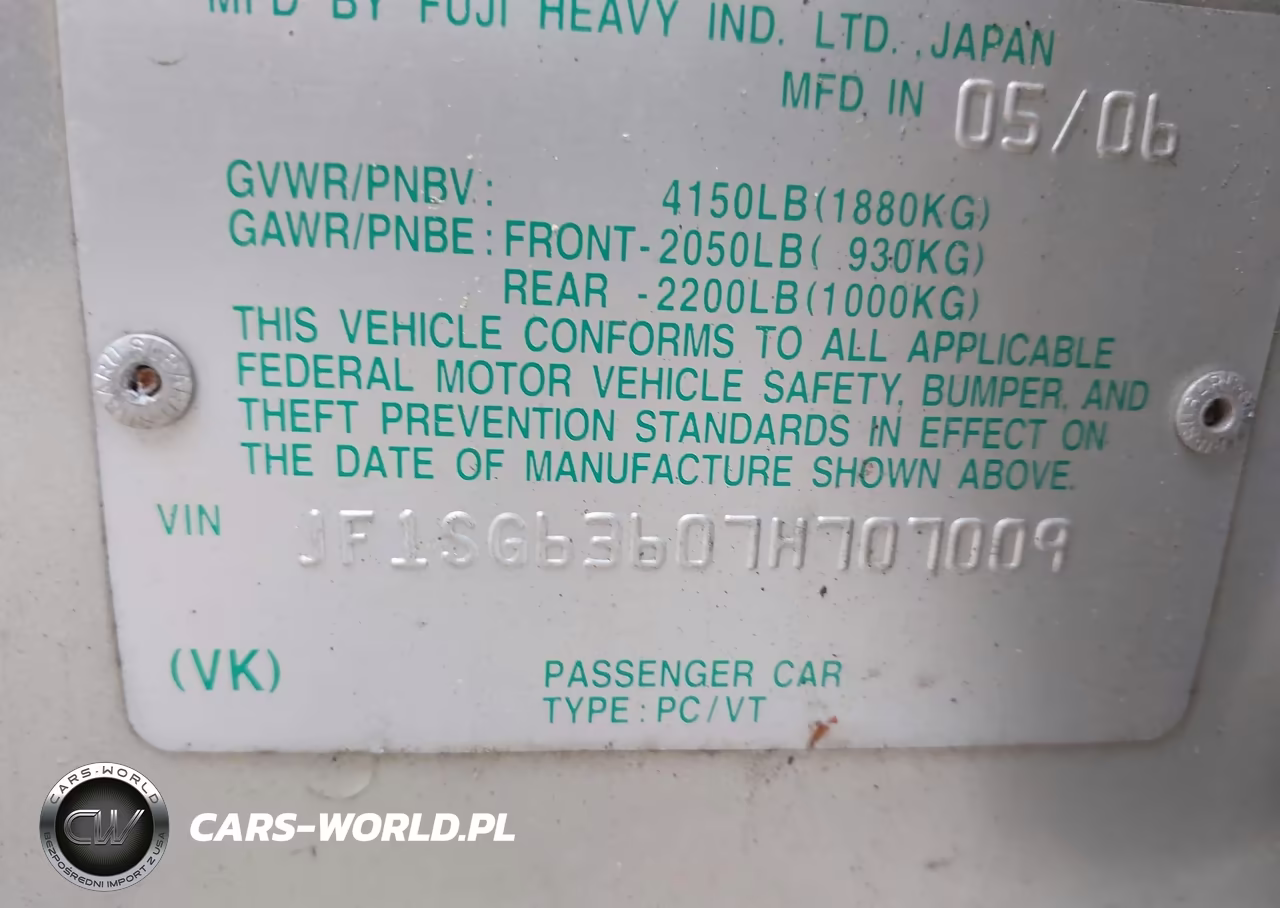 2007 Subaru Forester 2.5X VIN:JF1SG63607H707009 - 9