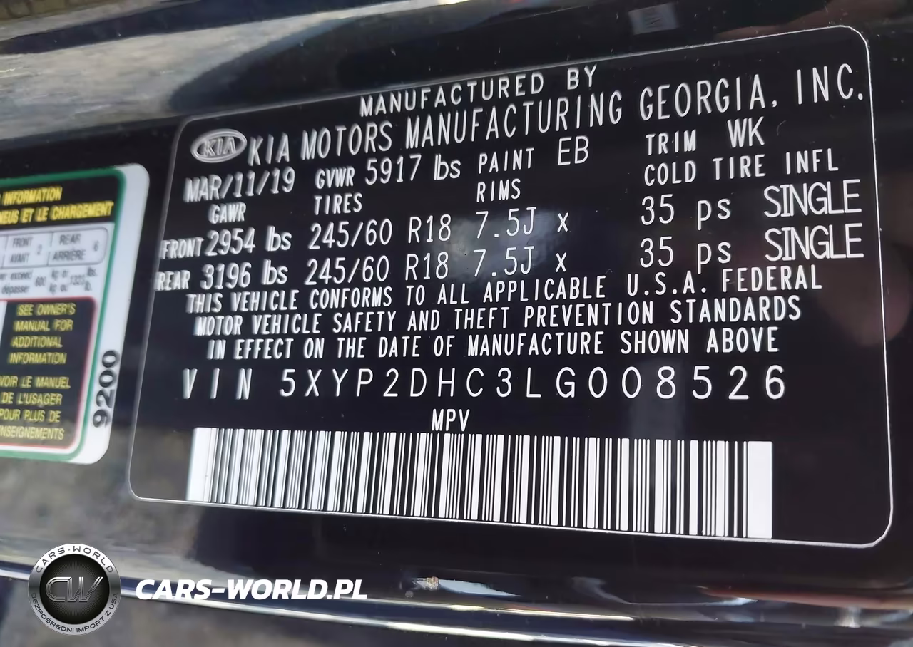 2020 Kia Telluride Lx VIN:5XYP2DHC3LG008526 - 9