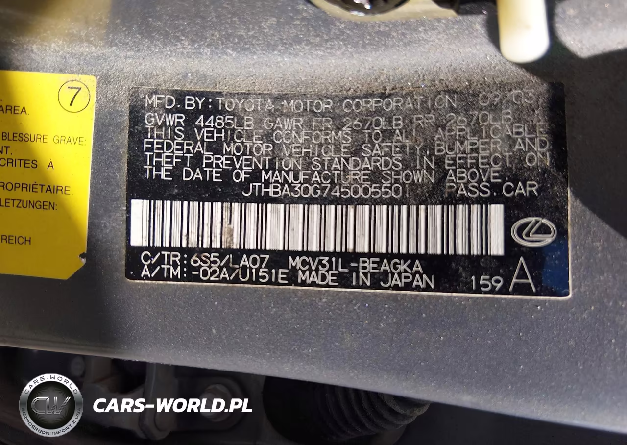 2004 Lexus Es 330 VIN:JTHBA30G745005501 - 9