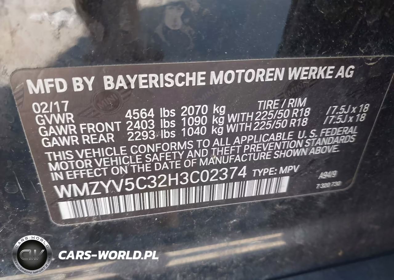 2017 Mini Countryman Cooper VIN:WMZYV5C32H3C02374 - 9