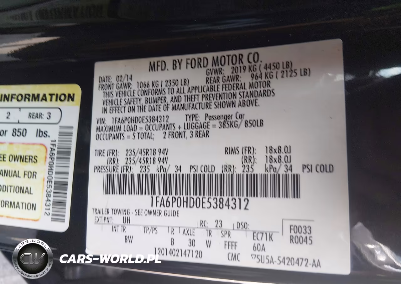 2014 Ford Fusion Se VIN:1FA6P0HD0E5384312 - 9