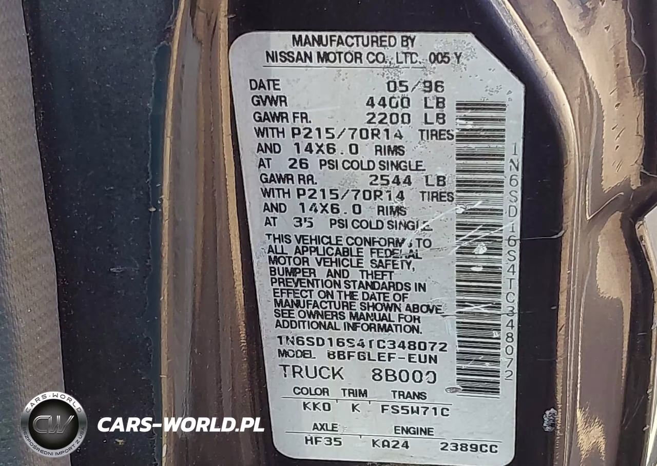 1996 Nissan Truck King Cab Se-King Cab Xe VIN:1N6SD16S4TC348072 - 9