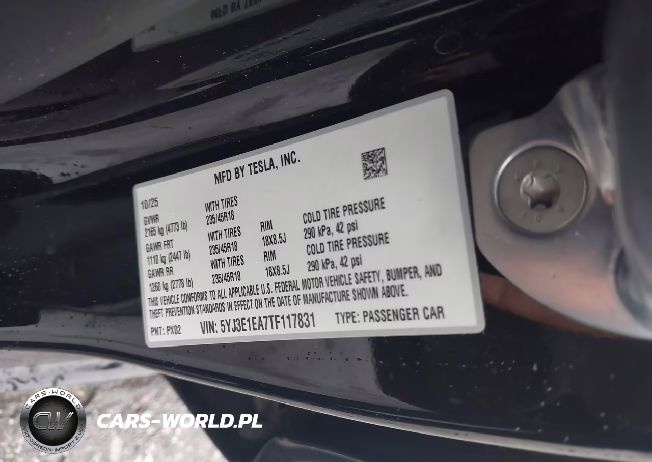 2026 Tesla Model 3 Premium Rear-Wheel Drive-Rear-Wheel Drive VIN:5YJ3E1EA7TF117831 - 9