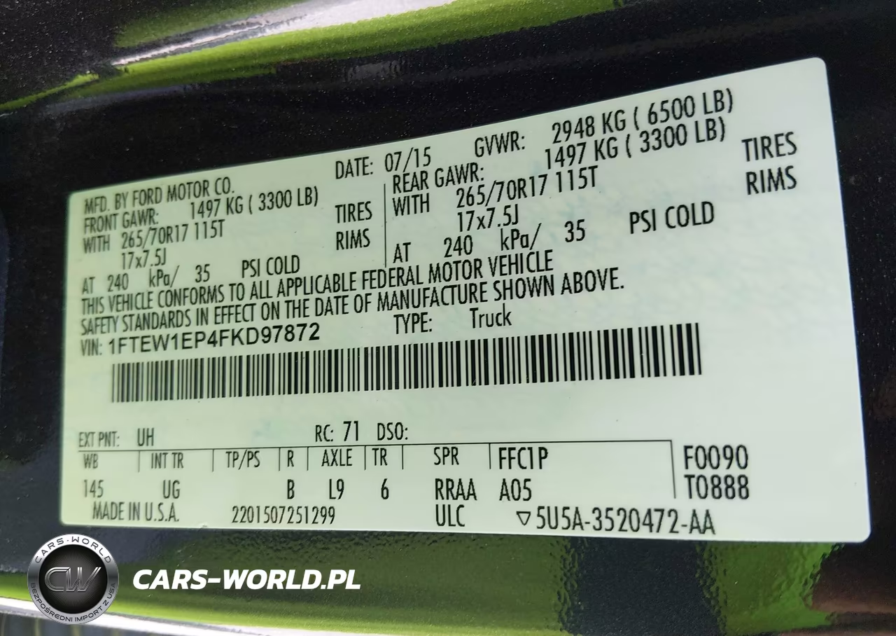 2015 Ford F-150 Xlt VIN:1FTEW1EP4FKD97872 - 9