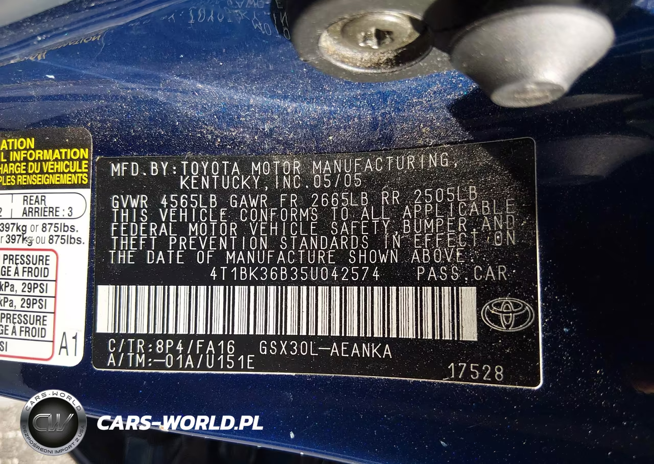2005 Toyota Avalon Xl VIN:4T1BK36B35U042574 - 9