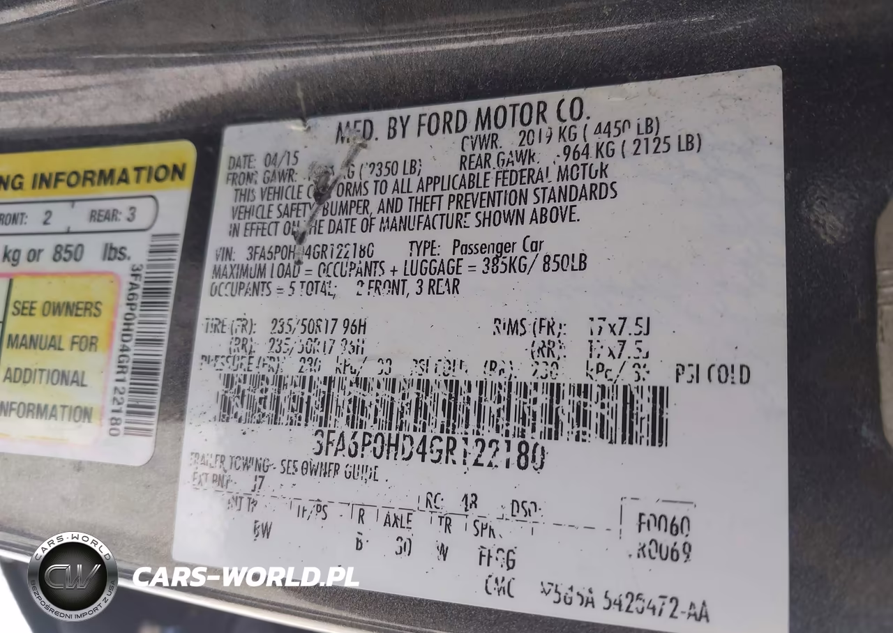 2016 Ford Fusion Se VIN:3FA6P0HD4GR122180 - 9