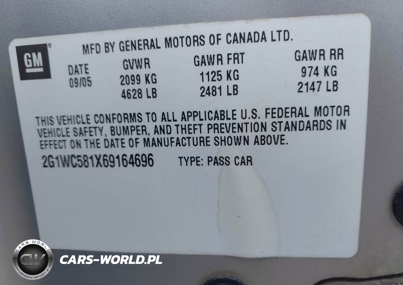 2006 Chevrolet Impala Lt VIN:2G1WC581X69164696 - 9
