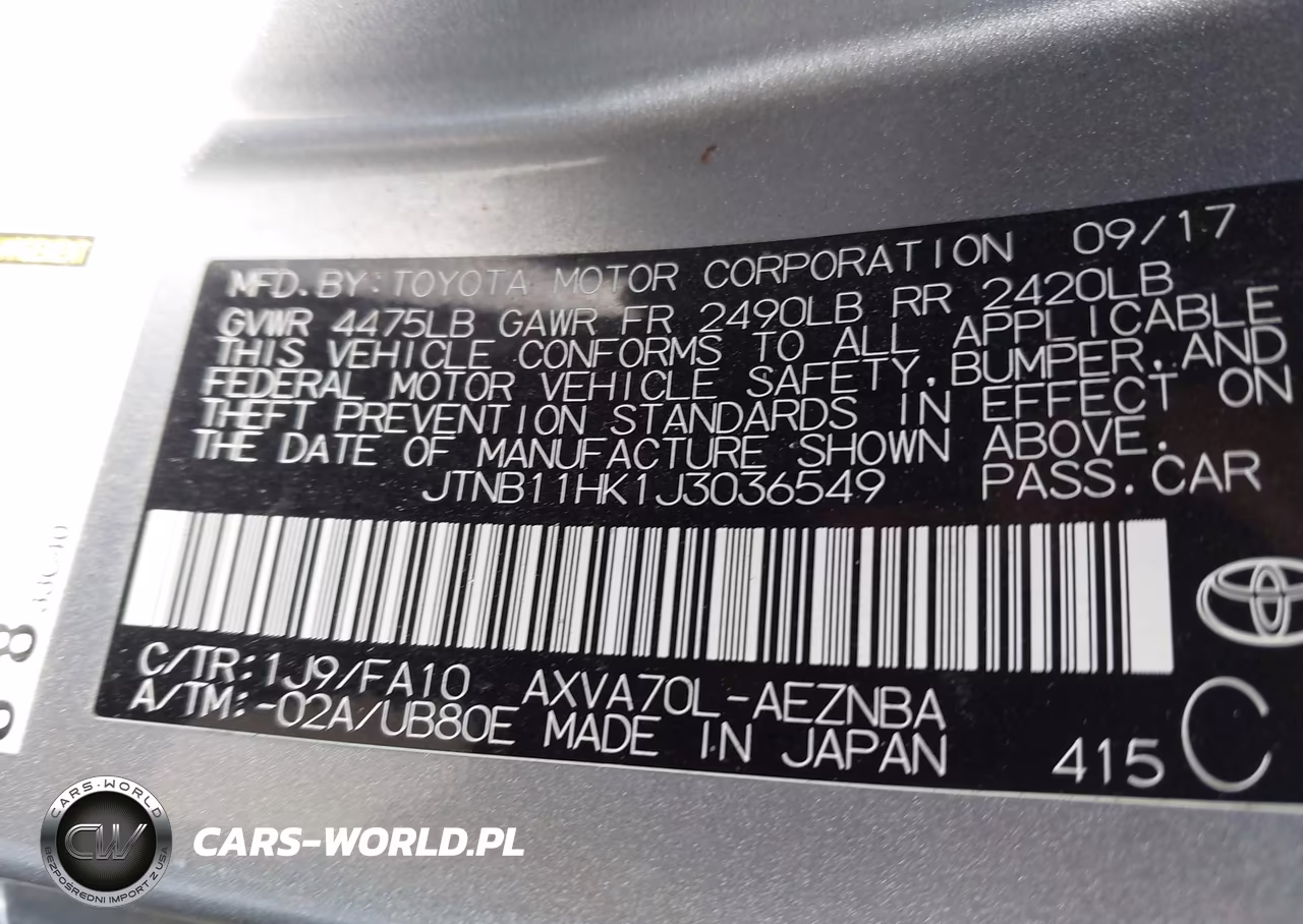 2018 Toyota Camry Le VIN:JTNB11HK1J3036549 - 9