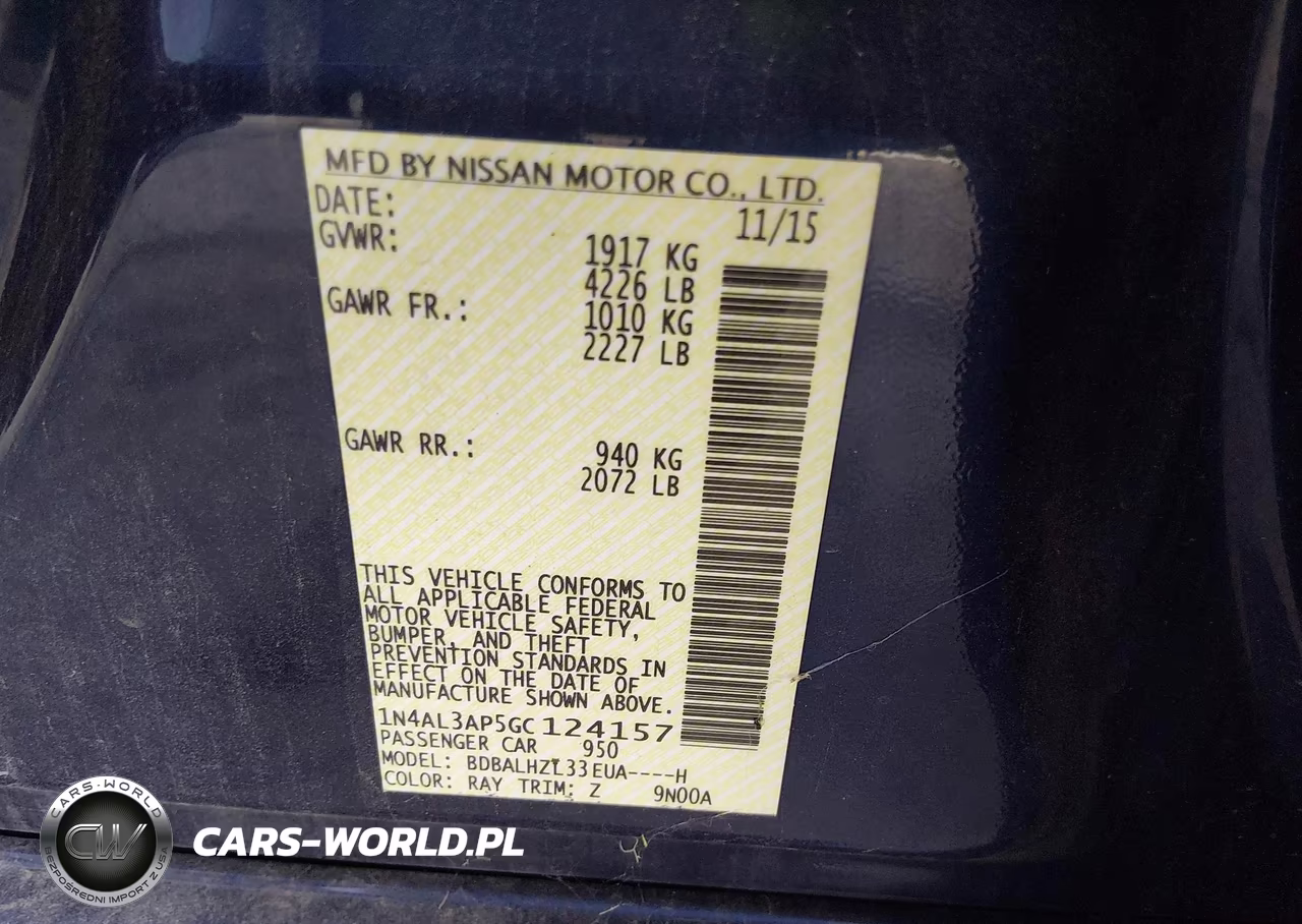 2016 Nissan Altima 2.5 Sr VIN:1N4AL3AP5GC124157 - 6