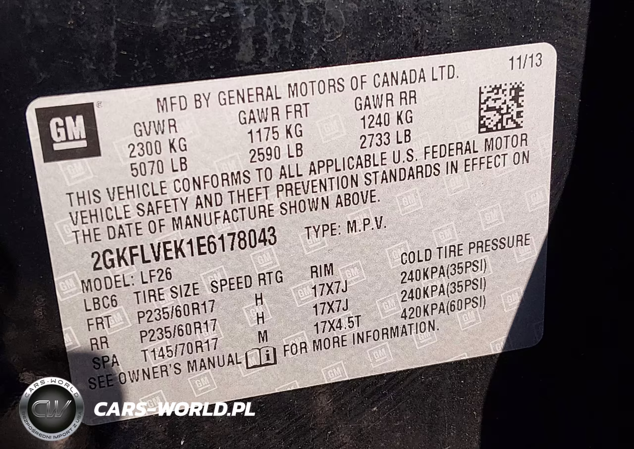 2014 GMC Terrain Sle-1 VIN:2GKFLVEK1E6178043 - 9