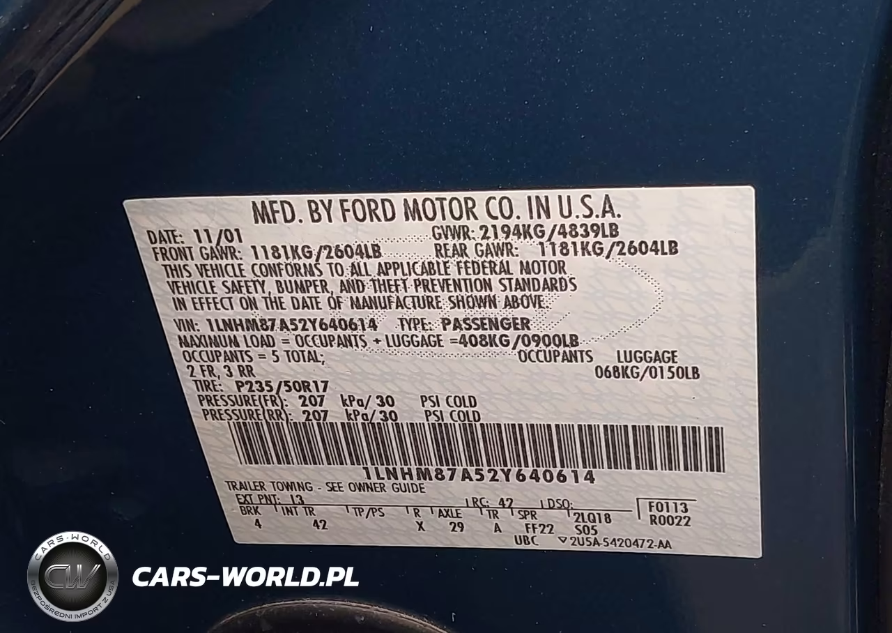 2002 Lincoln Ls V8 Auto VIN:1LNHM87A52Y640614 - 9