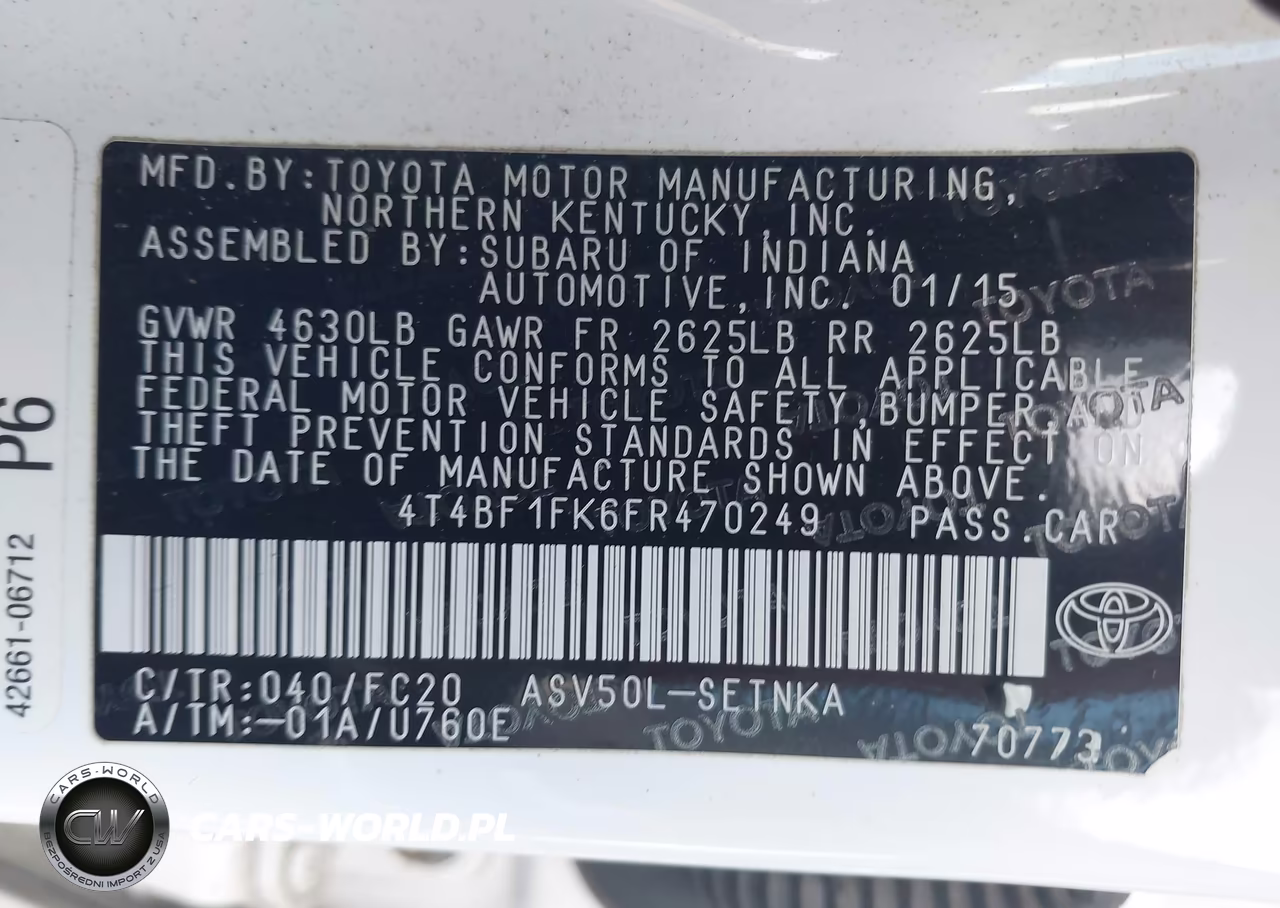 2015 Toyota Camry Le VIN:4T4BF1FK6FR470249 - 9