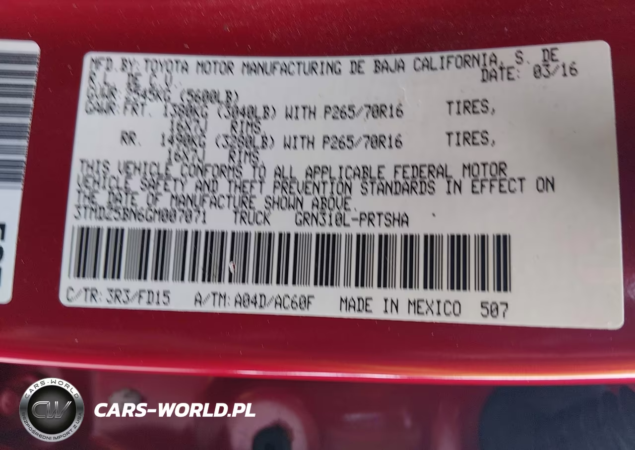 2016 Toyota Tacoma Trd Off Road VIN:3TMDZ5BN6GM007071 - 9