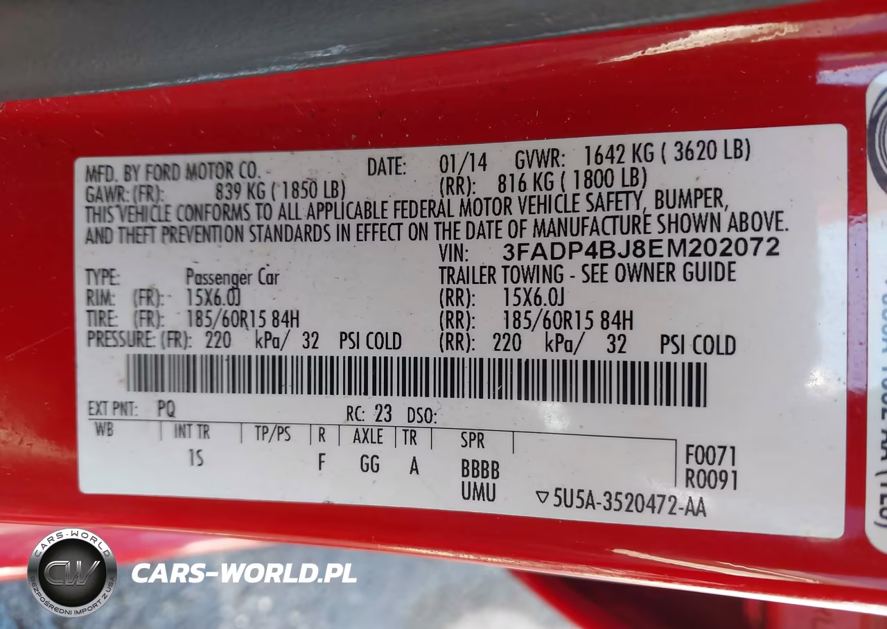 2014 Ford Fiesta Se VIN:3FADP4BJ8EM202072 - 9