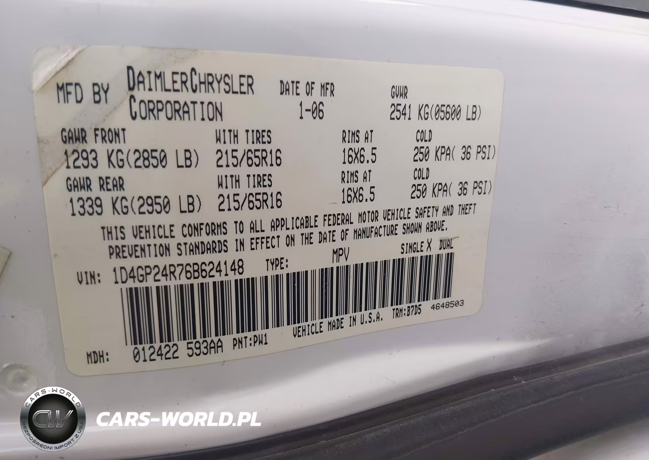 2006 Dodge Grand Caravan Se VIN:1D4GP24R76B624148 - 9