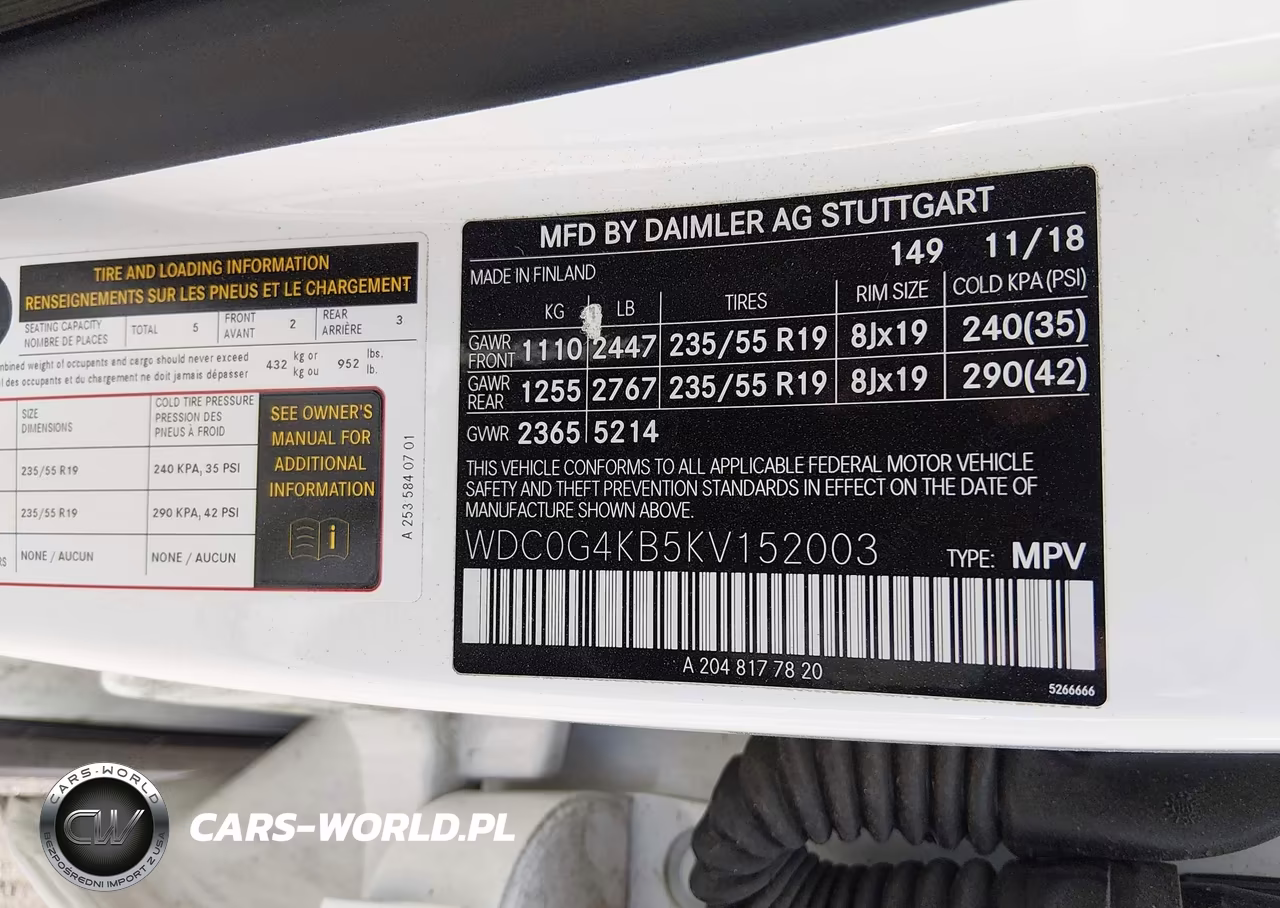 2019 Mercedes-Benz Glc 300 4Matic VIN:WDC0G4KB5KV152003 - 9