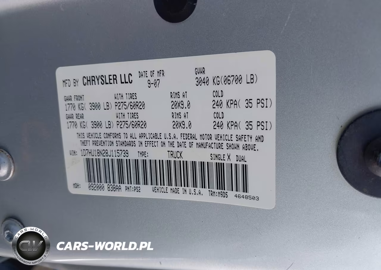2008 Dodge Ram 1500 Slt VIN:1D7HU18N28J115739 - 9