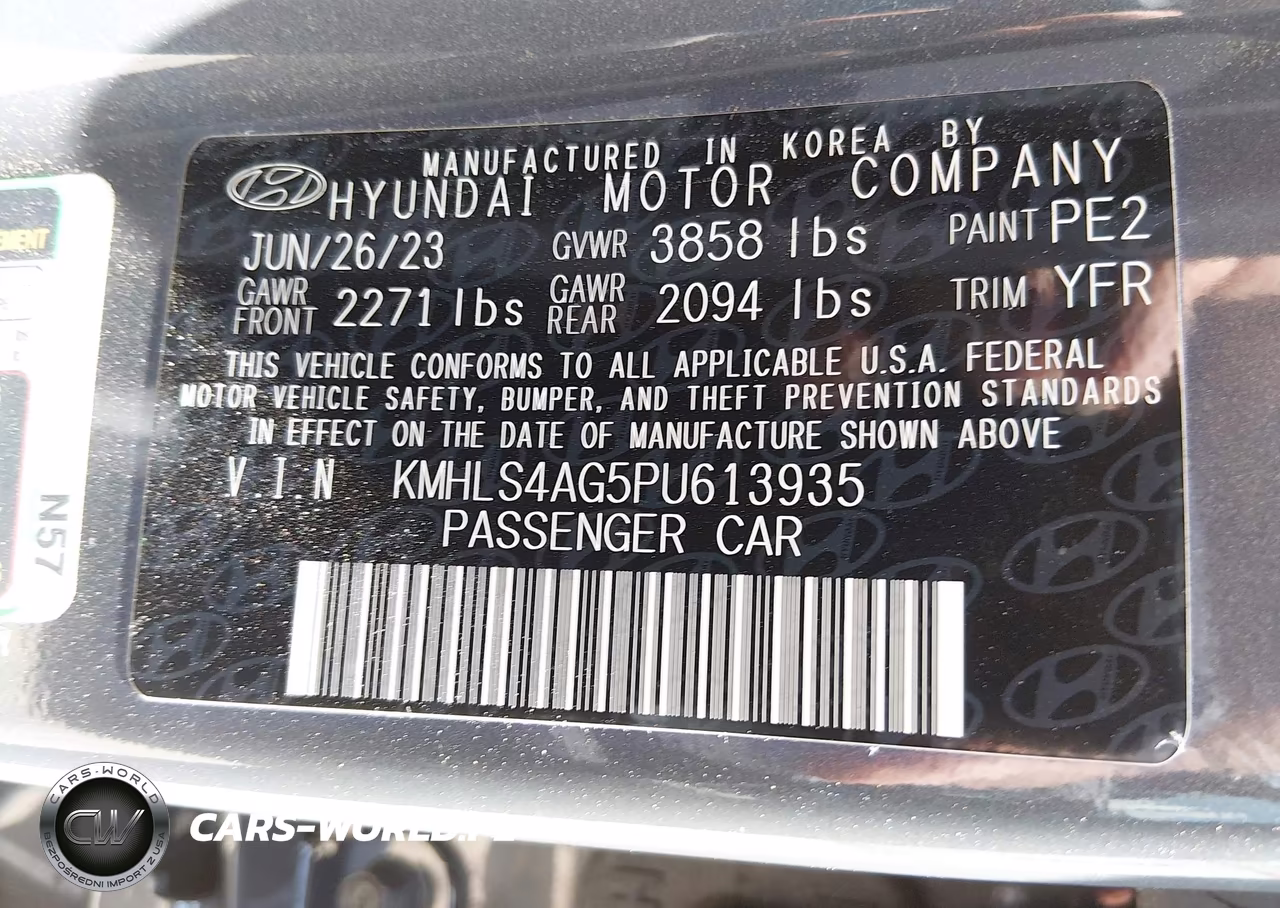 2023 Hyundai Elantra Sel VIN:KMHLS4AG5PU613935 - 9