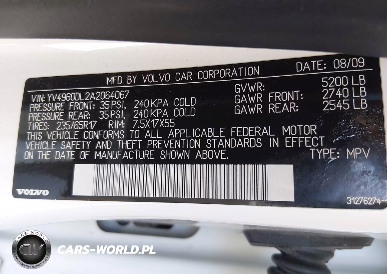 2010 Volvo Xc60 3.2 VIN:YV4960DL2A2064067 - 9