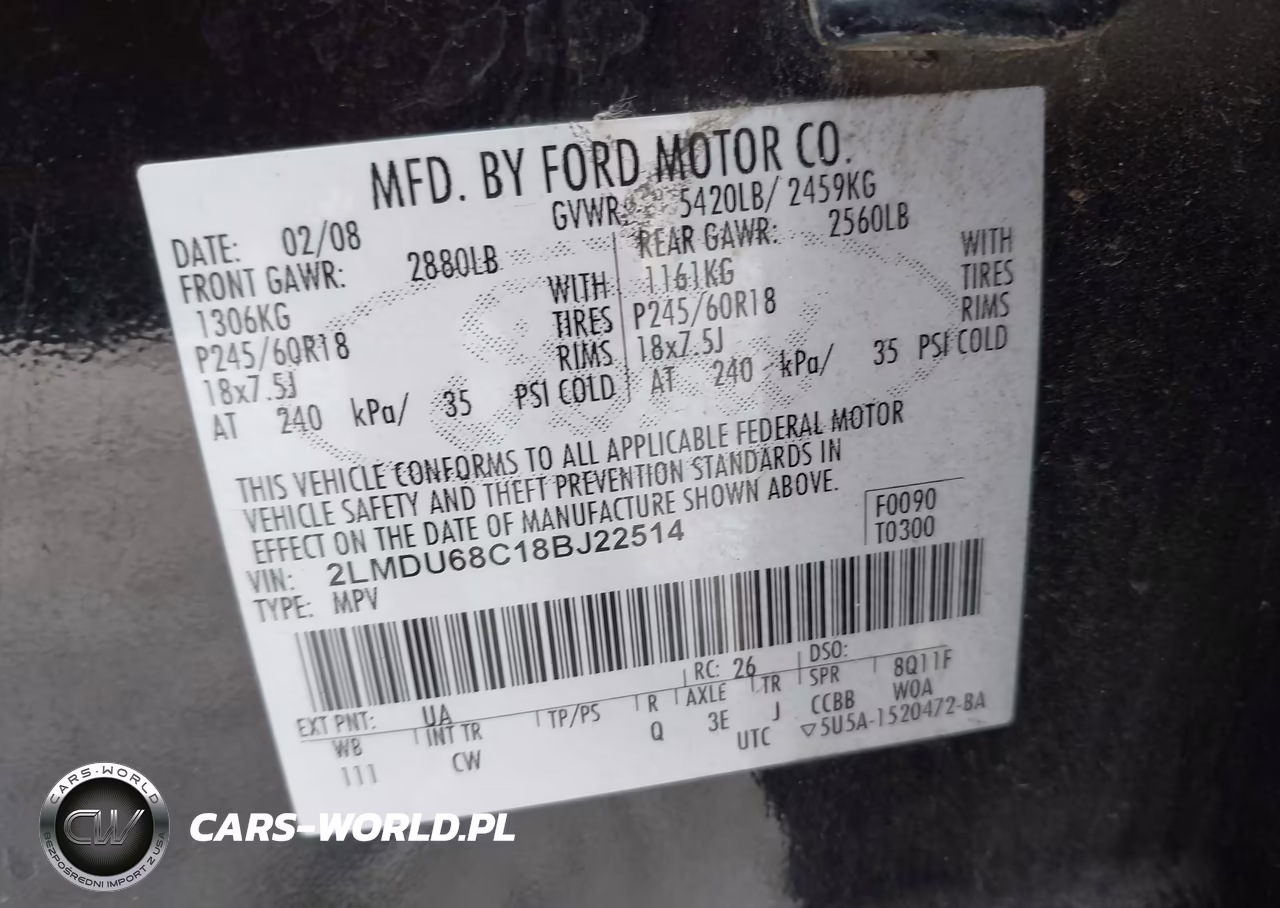 2008 Lincoln Mkx VIN:2LMDU68C18BJ22514 - 9