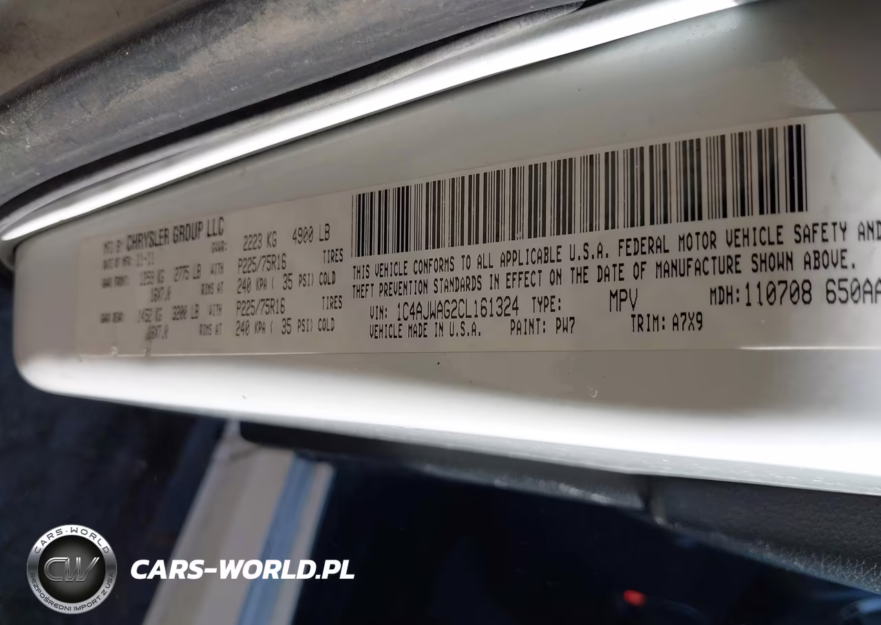 2012 Jeep Wrangler Sport VIN:1C4AJWAG2CL161324 - 9