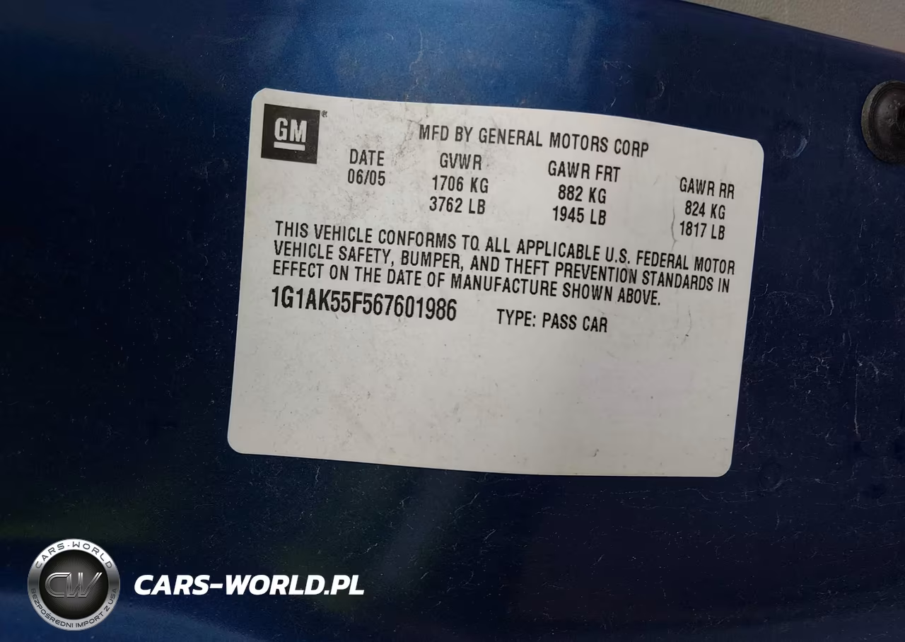 2006 Chevrolet Cobalt Ls VIN:1G1AK55F567601986 - 9