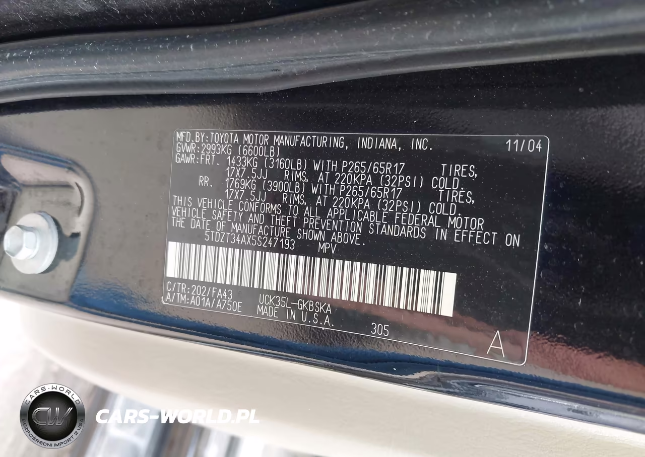 2005 Toyota Sequoia Sr5 V8 VIN:5TDZT34AX5S247193 - 9