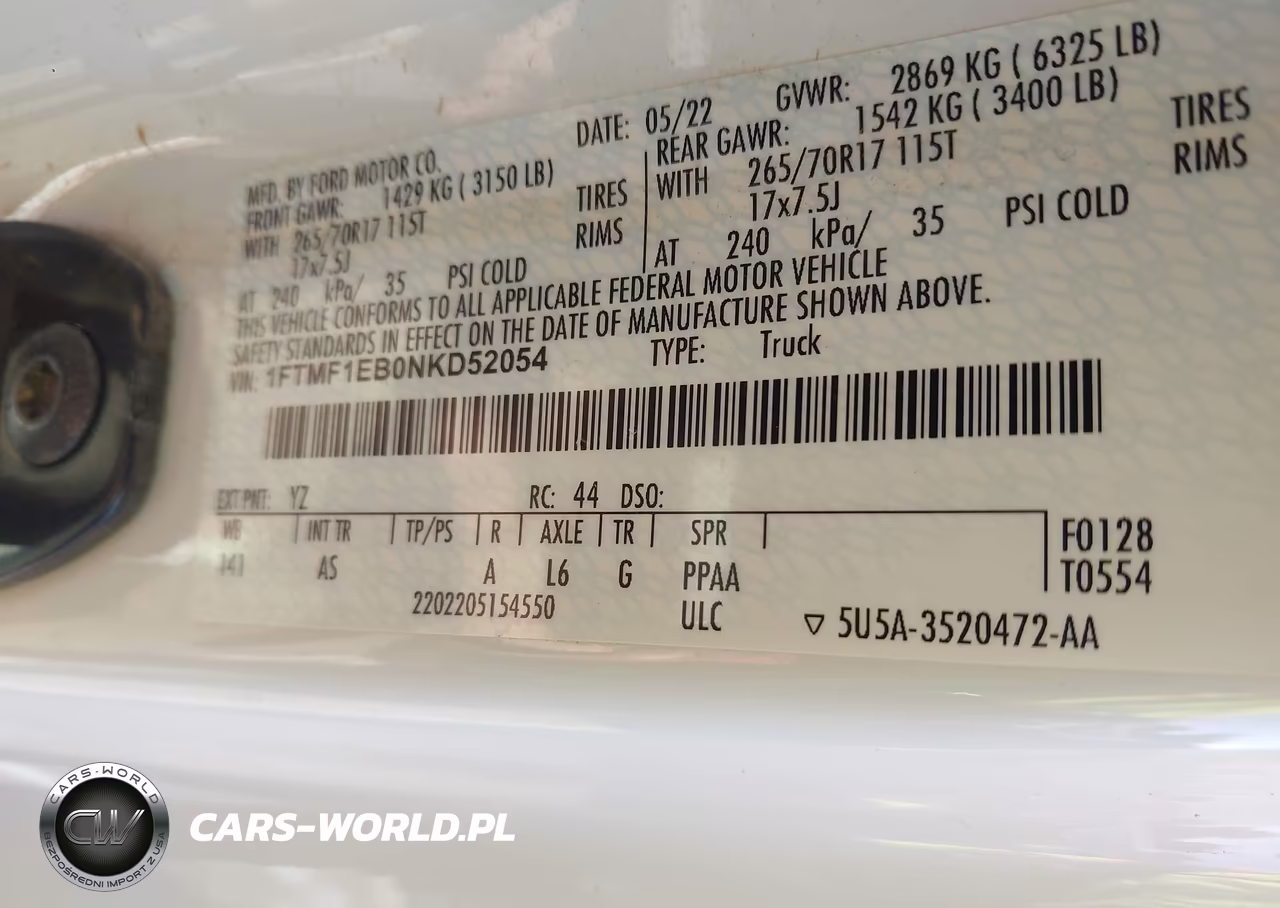 2022 Ford F-150 Xl VIN:1FTMF1EB0NKD52054 - 9