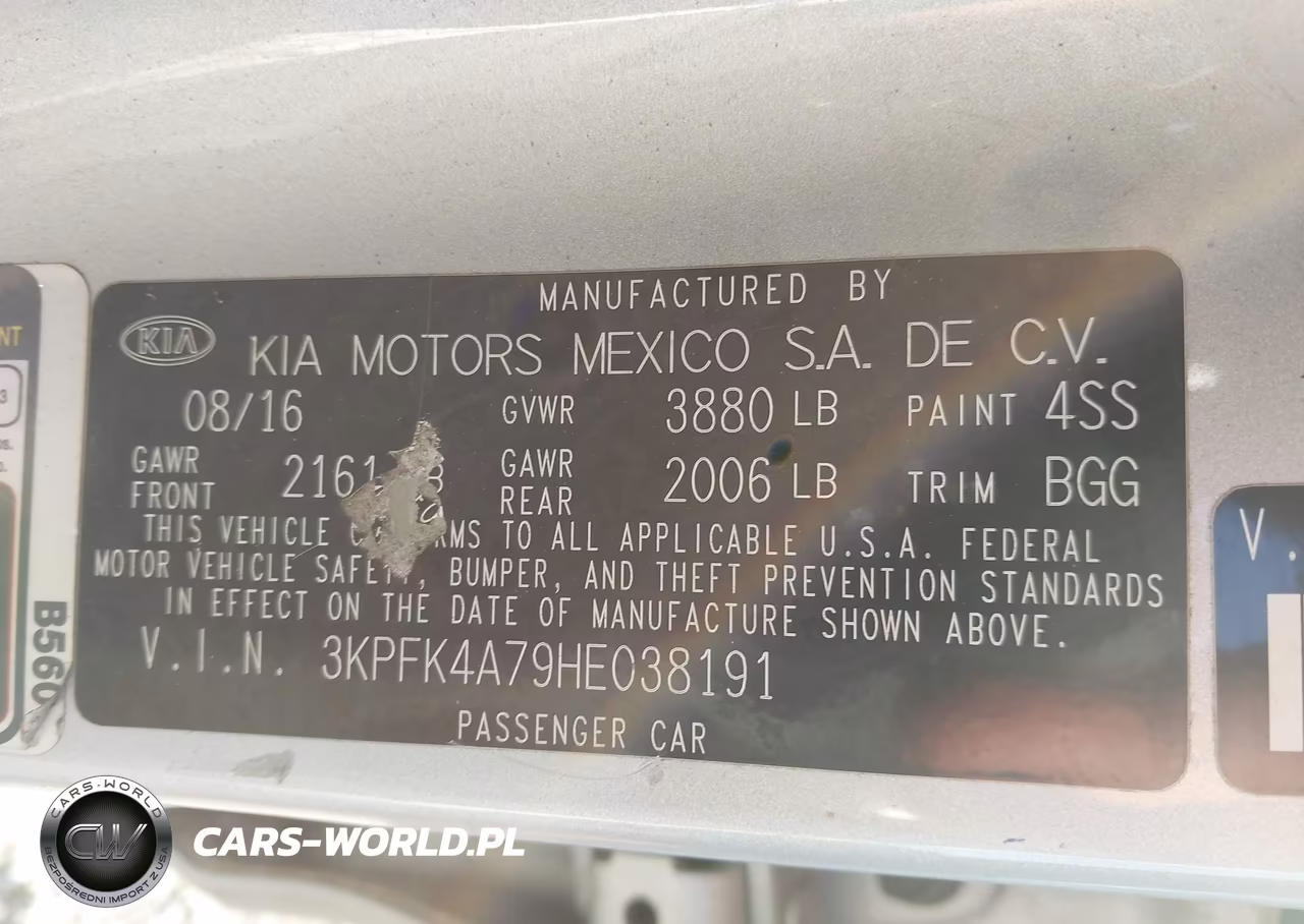 2017 Kia Forte Lx VIN:3KPFK4A79HE038191 - 9