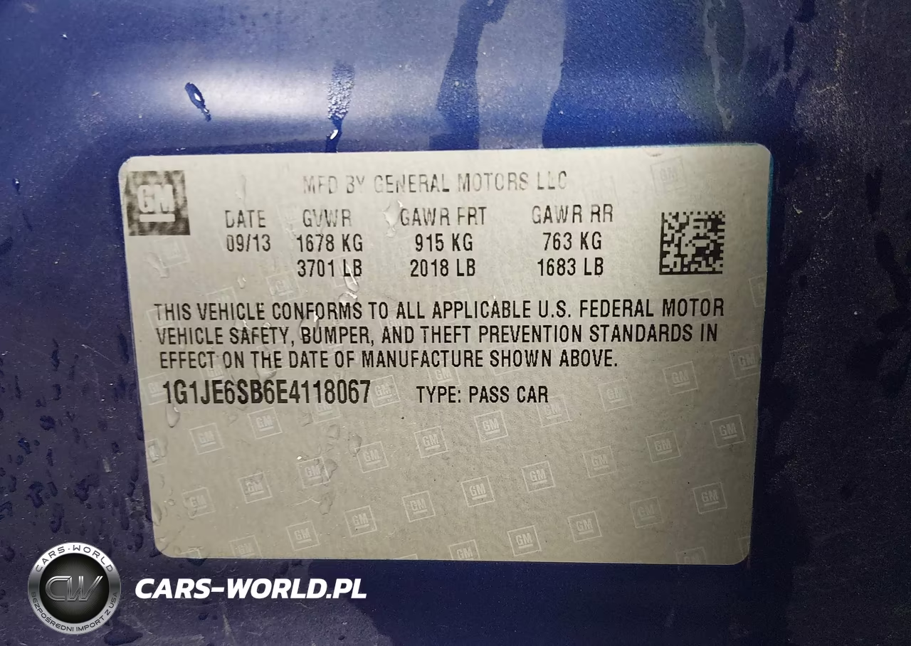 2014 Chevrolet Sonic Ltz Auto VIN:1G1JE6SB6E4118067 - 9