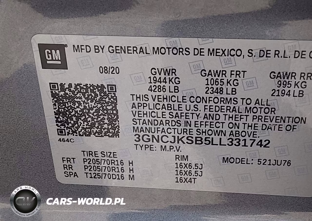 2020 Chevrolet Trax Fwd Ls VIN:3GNCJKSB5LL331742 - 9