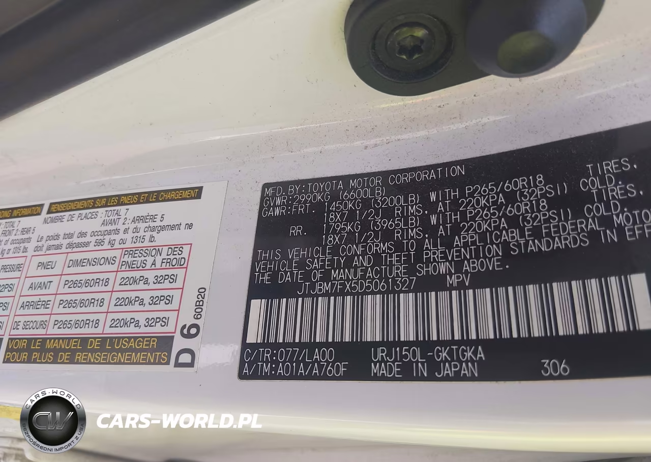 2013 Lexus Gx 460 VIN:JTJBM7FX5D5061327 - 9