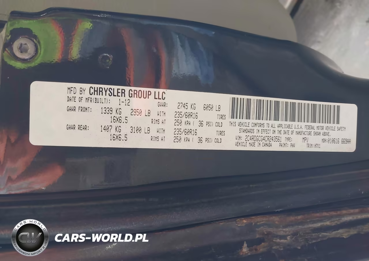 2012 Dodge Grand Caravan Sxt VIN:2C4RDGCG4CR243561 - 9