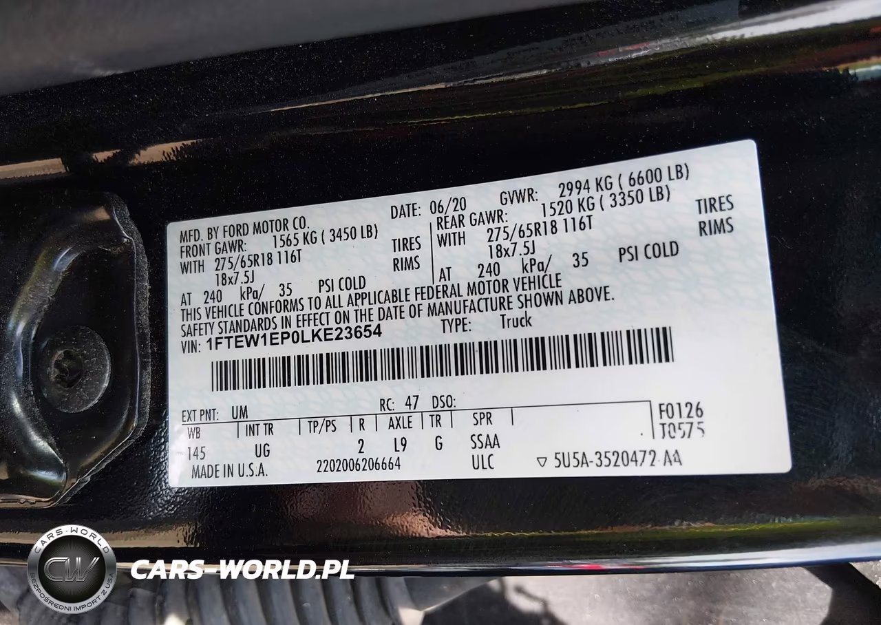 2020 Ford F-150 Xlt VIN:1FTEW1EP0LKE23654 - 9