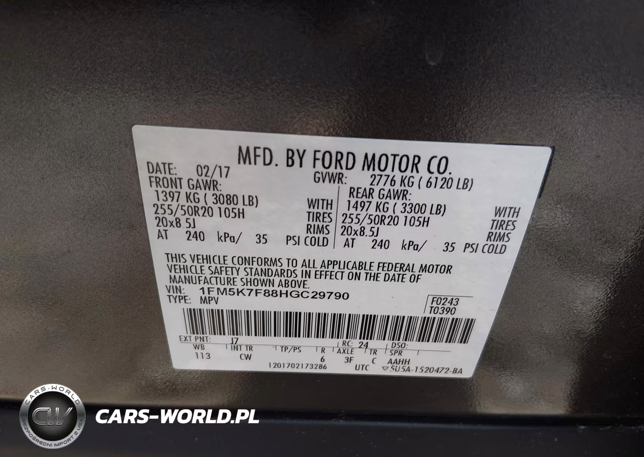 2017 Ford Explorer Limited VIN:1FM5K7F88HGC29790 - 9