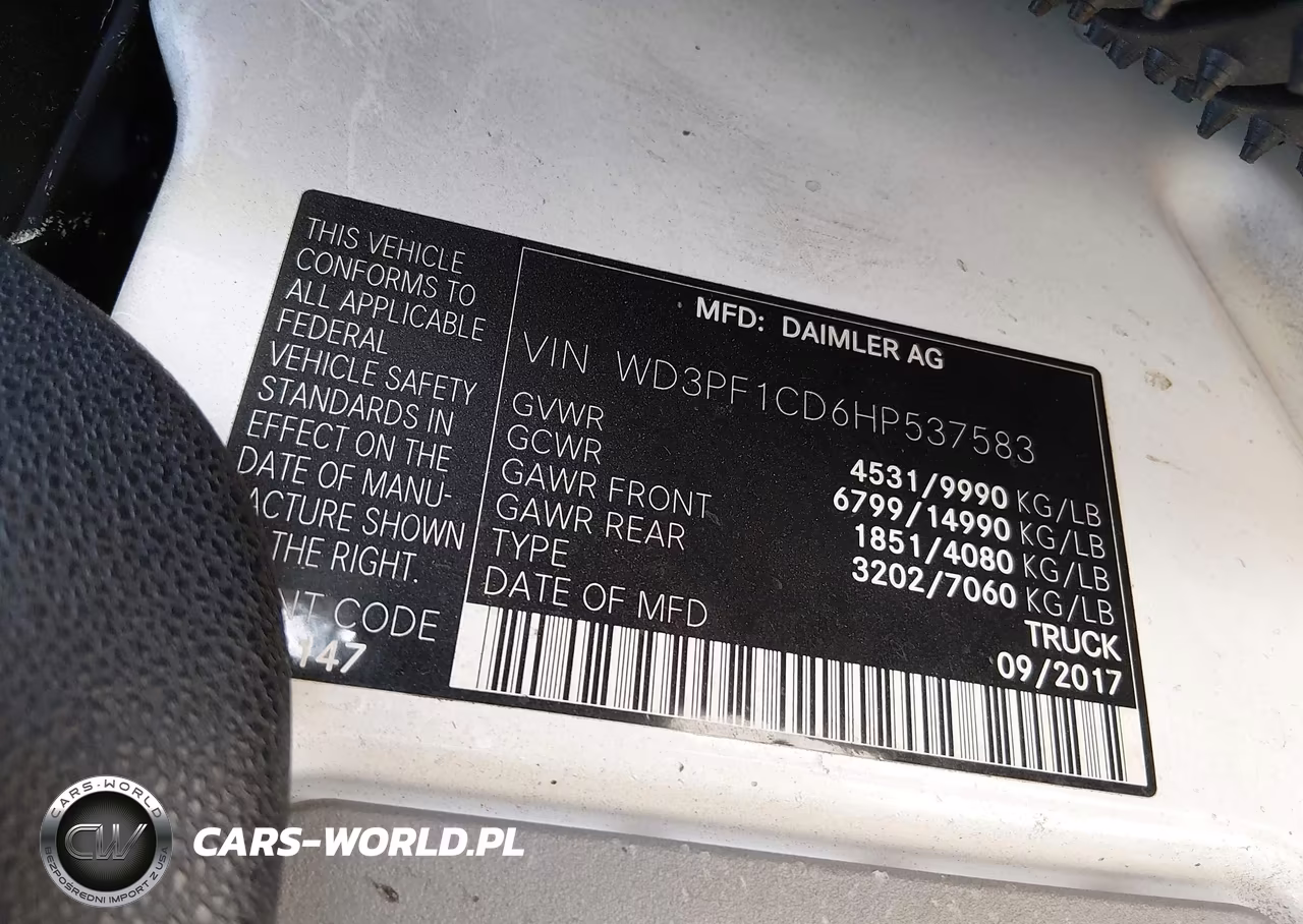 2017 Mercedes-Benz Sprinter 3500 High Roof V6 VIN:WD3PF1CD6HP537583 - 9