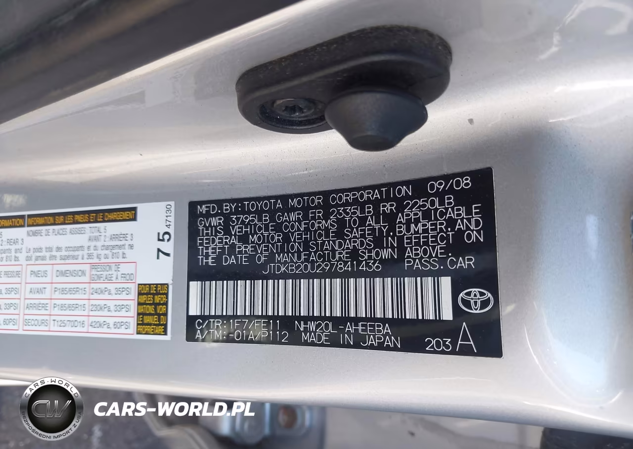 2009 Toyota Prius VIN:JTDKB20U297841436 - 9