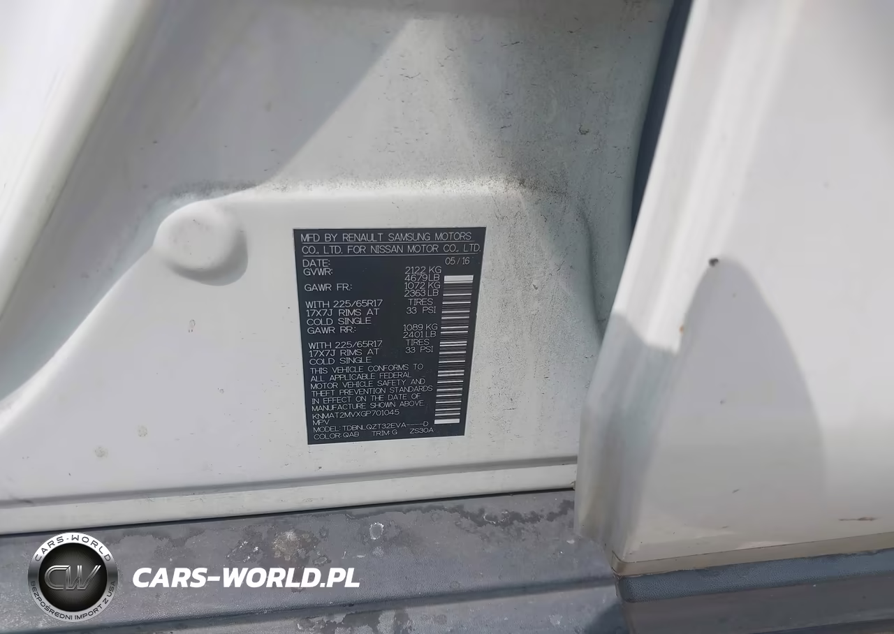 2016 Nissan Rogue Sv VIN:KNMAT2MVXGP701045 - 9