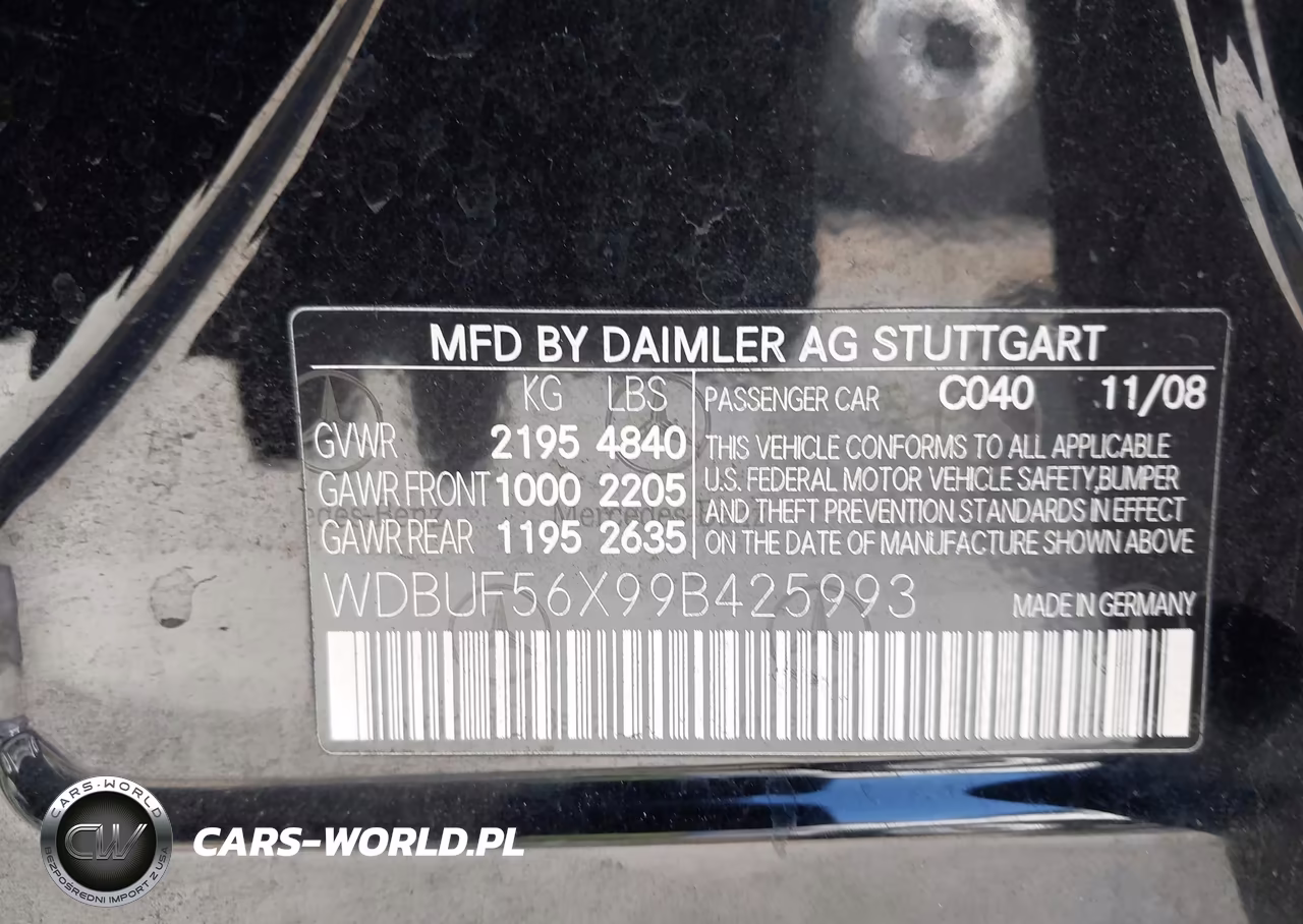 2009 Mercedes-Benz E 350 VIN:WDBUF56X99B425993 - 9