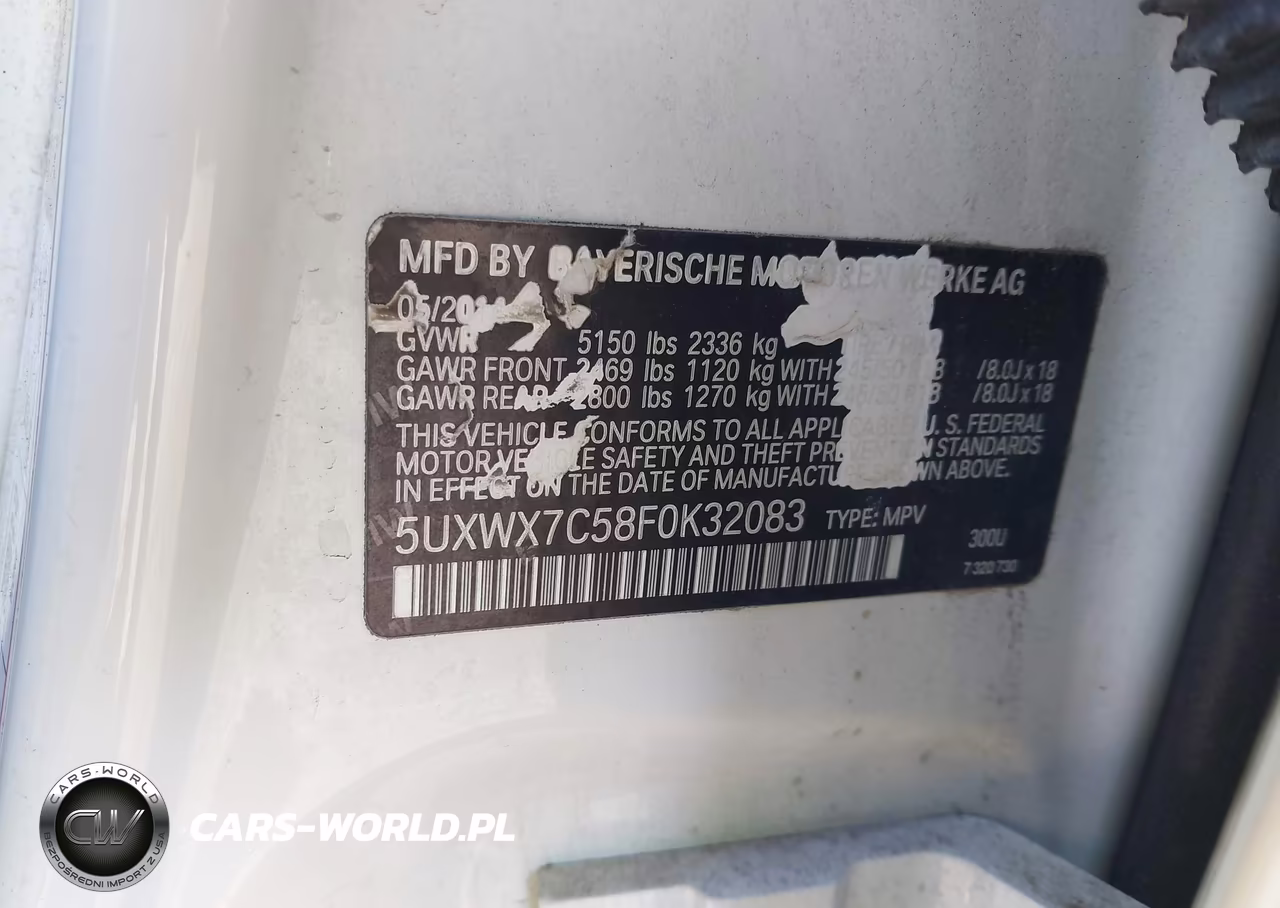 2015 BMW X3 xDrive35I VIN:5UXWX7C58F0K32083 - 9