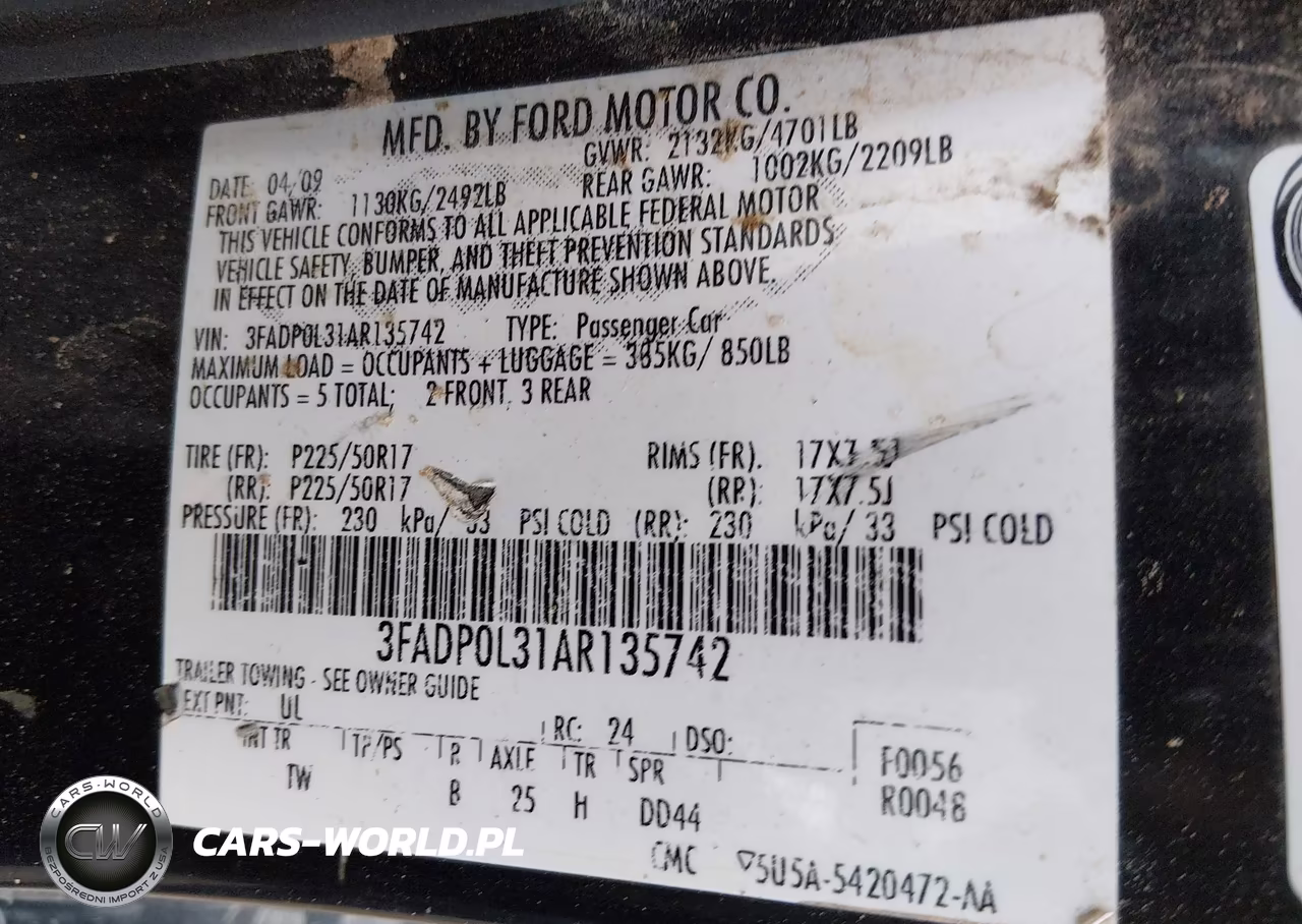 2010 Ford Fusion Hybrid VIN:3FADP0L31AR135742 - 9