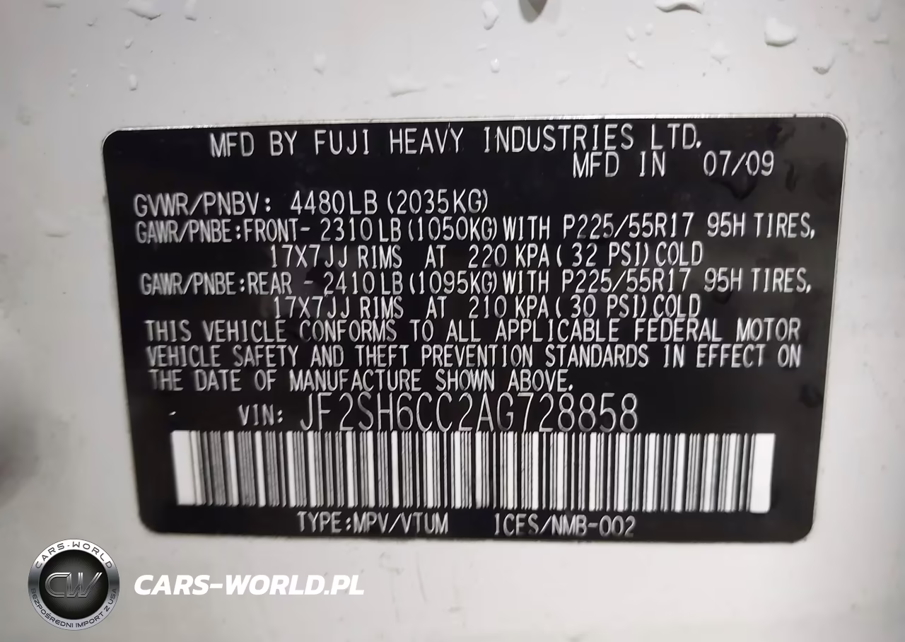 2010 Subaru Forester 2.5X Premium VIN:JF2SH6CC2AG728858 - 9
