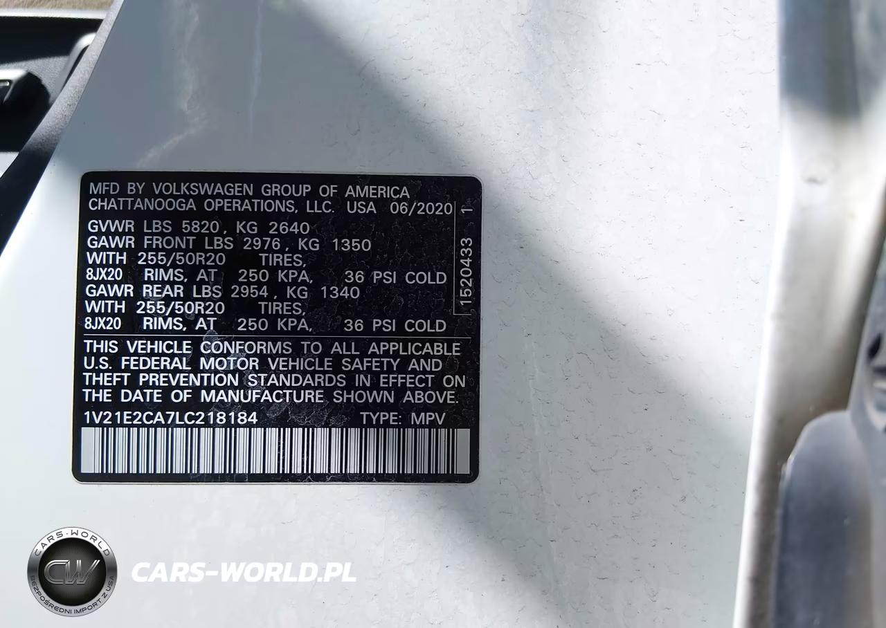 2020 Volkswagen Atlas Cross Sport 3.6L V6 Se W-Technology-3.6L V6 Se W-Technology R-Line VIN:1V21E2CA7LC218184 - 9
