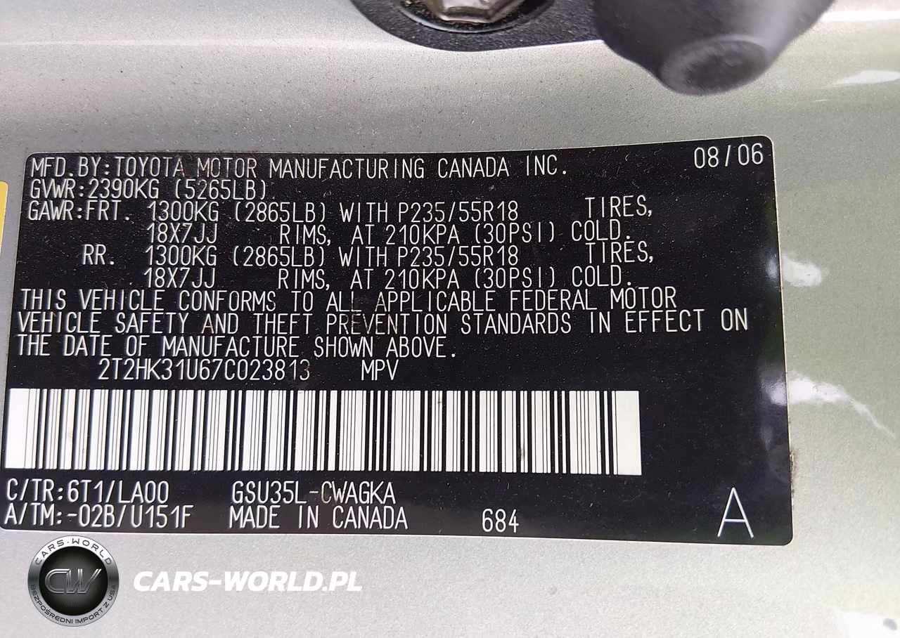2007 Lexus Rx 350 VIN:2T2HK31U67C023813 - 9