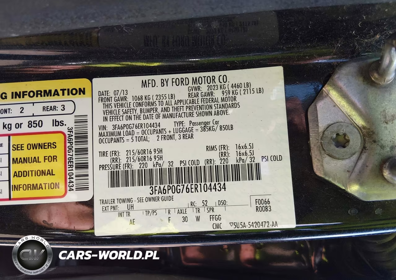 2014 Ford Fusion S VIN:3FA6P0G76ER104434 - 9