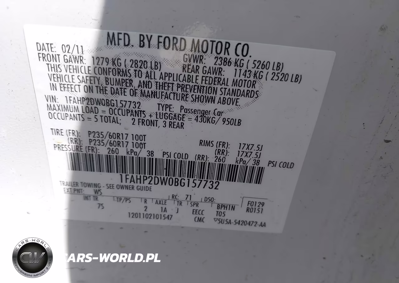 2011 Ford Taurus Se VIN:1FAHP2DW0BG157732 - 9