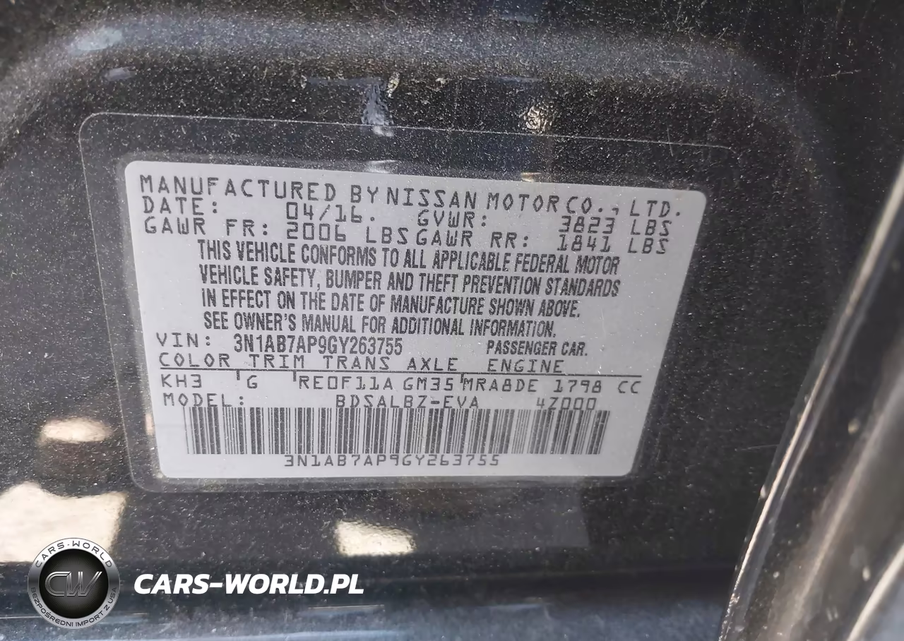 2016 Nissan Sentra S VIN:3N1AB7AP9GY263755 - 9
