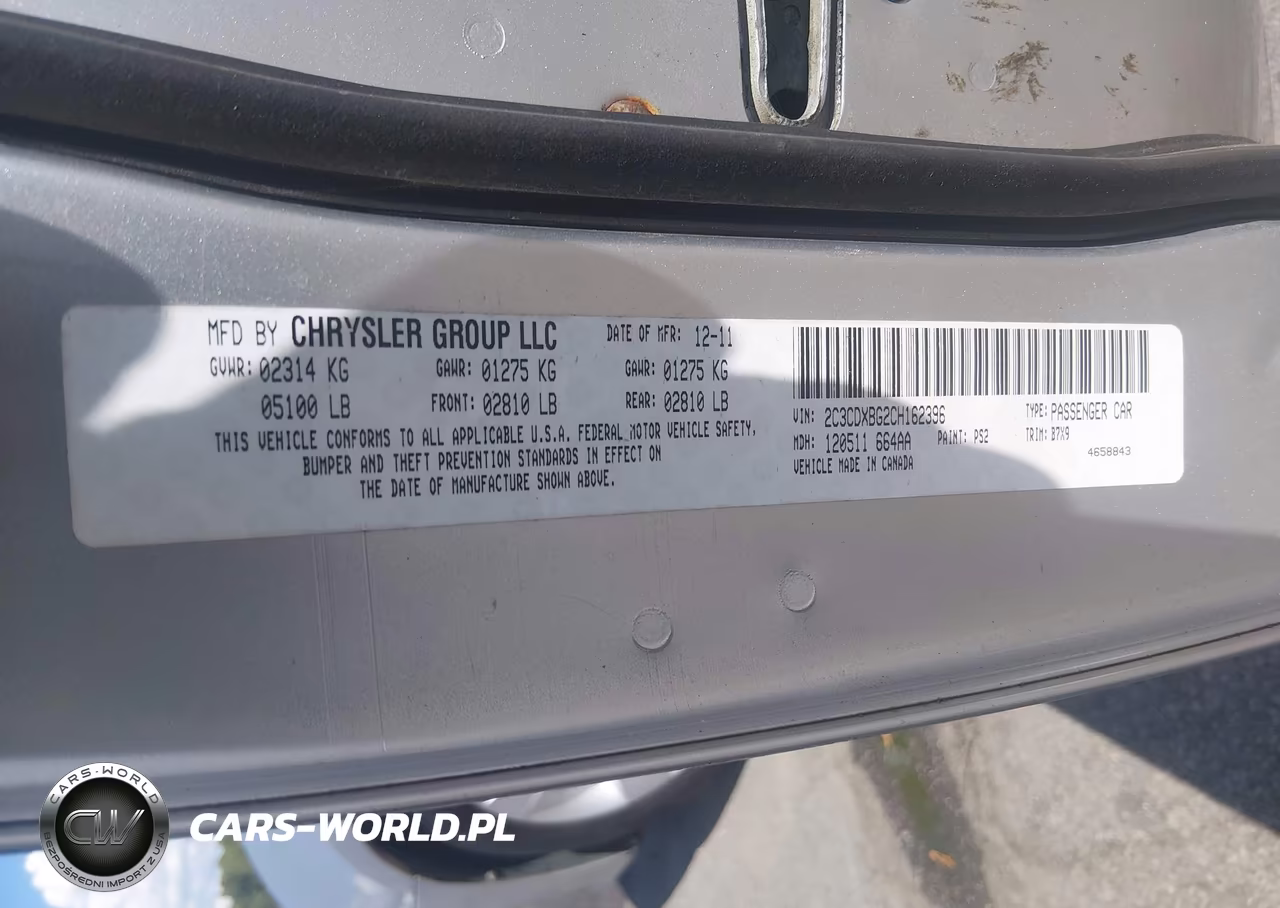 2012 Dodge Charger Se VIN:2C3CDXBG2CH162396 - 9